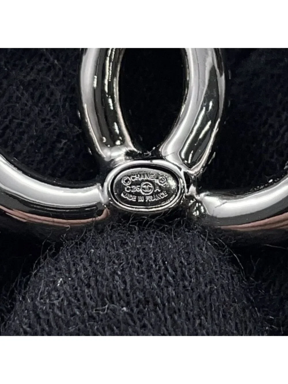 Chanel Earrings CC Logo Rhinestone